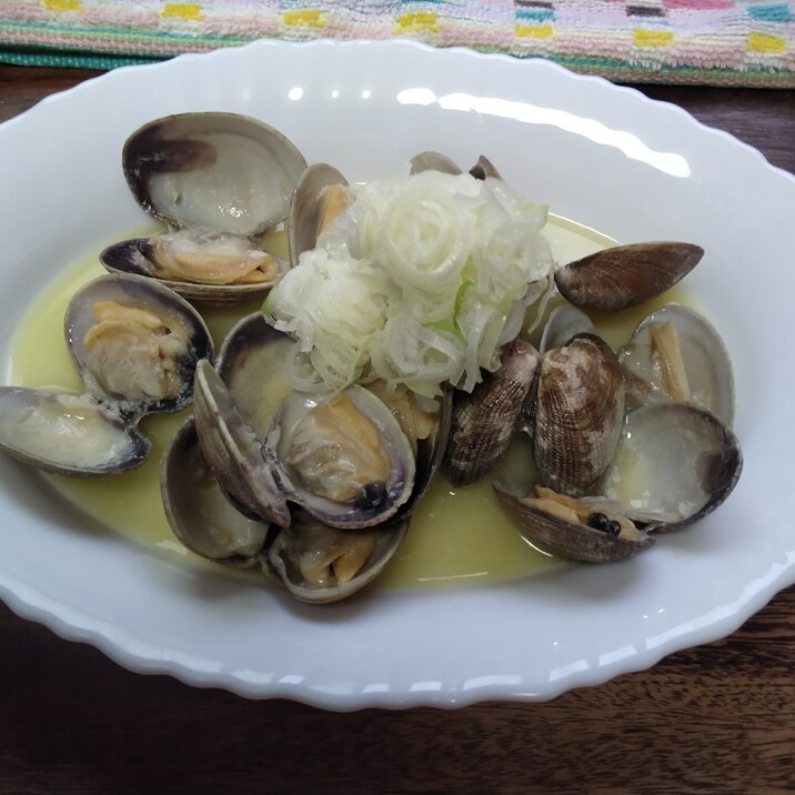 へべすの蕎麦焼酎(雲海)漬けを使ったあさりバター